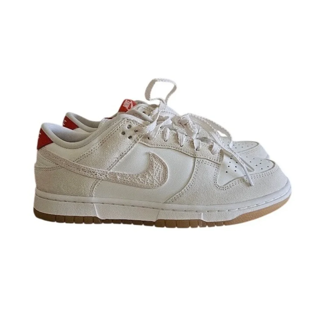 Nike Dunk Low Friendship Knot Sneakers Women Size 10 White Cream Red
